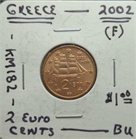 Uncirculated 2002 Greek coin