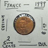 Uncirculated 1999 French coin