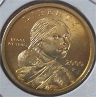 Uncirculated 2000 P. Sacagawea US $1 coin