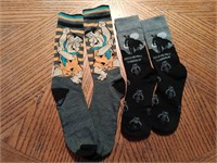 2 Pairs socks (New) (Flintstones & Warrior)