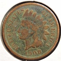 1908 Indian Head penny.