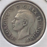 Silver 1943 Canadian dime