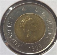 1996 $2 Canadian coin