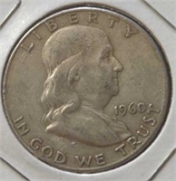 Silver 1960 d. Franklin half dollar