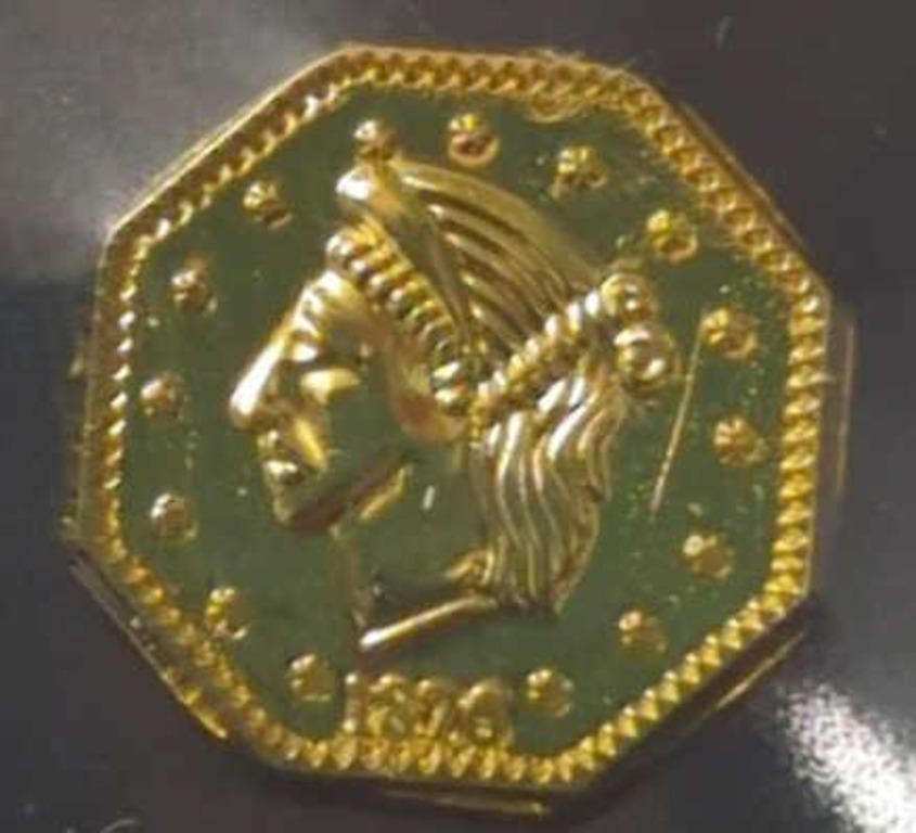 Delete it 1876 1/4 California gold token