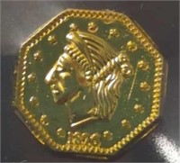 Delete it 1876 1/4 California gold token