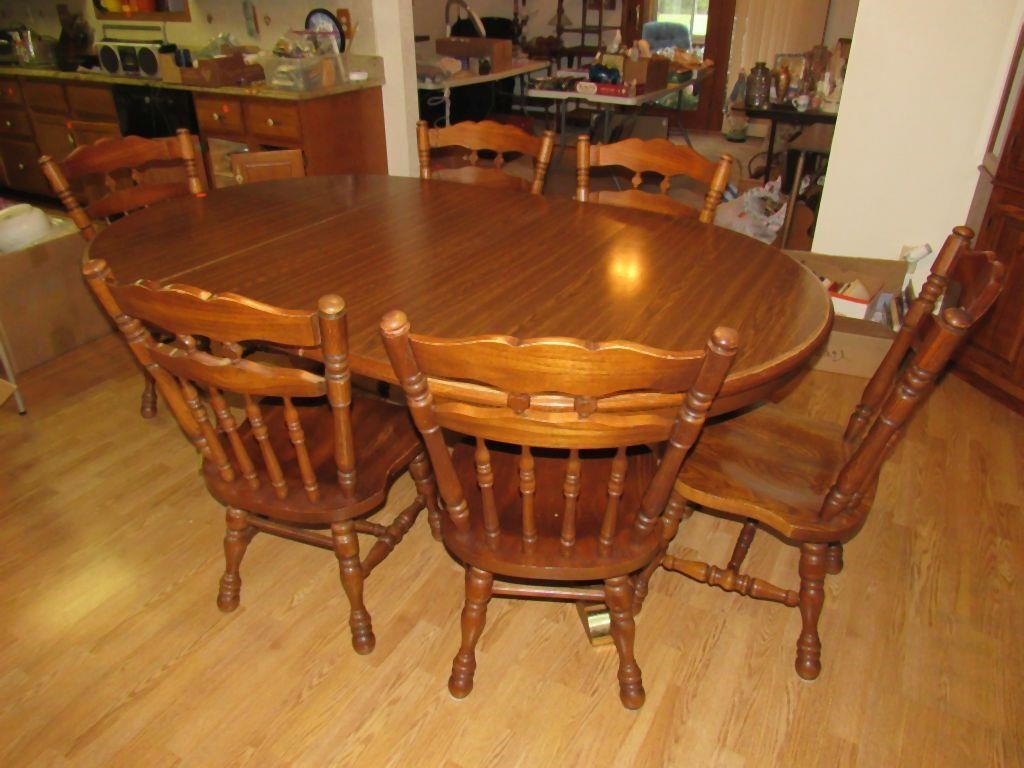 Large dining room table and chairs