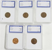 5// 1917 D IGS G 4 LINCOLN CENTS