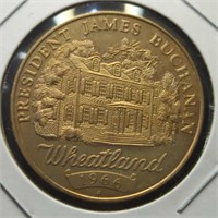 President James Buchanan Wheatland 1966 token