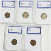 5// IGS GRADED COINS MIXED