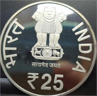 Proof 25 rupees Indian token