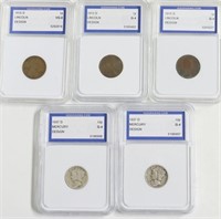 5// IGS GRADED COINS MIXED