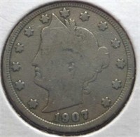 1907 Liberty Head V nickel