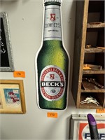 Vintage Metal Becks Beer Sign