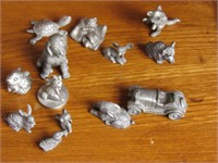 Miniature pewter animals