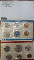 1969 mint uncirculated coin set with silver