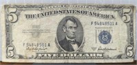 Silver certificate 1953 $5 bank note