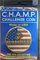 US Marines challenge coin casino chip coin