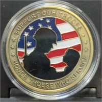 Support our troops challenge coin