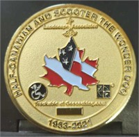 Scooter the Wonder dog challenge coin