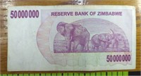 Zimbabwe 50 million $ banknote