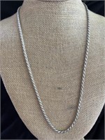 24in Sterling Silver Rope Chain Necklace 16g
