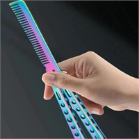 Foldable Comb Stainless Steel Butterfly Knife