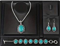 3pcs Women's Turquoise style jewelry Set