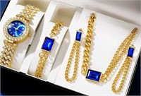 Women's Watch Necklace Earrings Bracelet Set