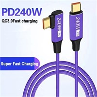 240W Data Cable 5A Usb-C To C right angle