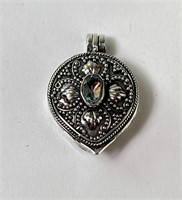 Sterling Topaz "Poison" Pendant 5 Grams Twt