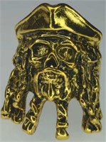 Gold tone pirate zombie ring size 8.75
