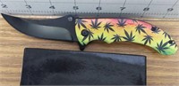 Marijuana leaf pocket knife