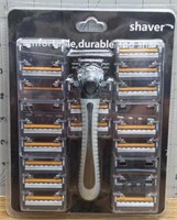 Shaver razor with 20 cartridges