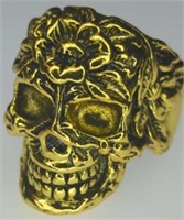 Gold tone skeleton ring size 9