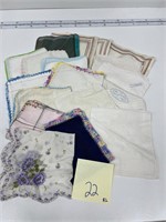 Vintage Handkerchiefs Lace Flowers