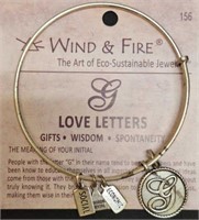 Wind & fire  "G" love letters bracelet
