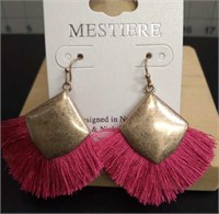 Mestiere pink frilly earrings
