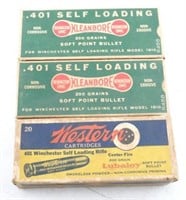 3 Full boxes of Remington .401 Soft Point (60 Rds)