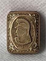 Vintage Locket with Ancient Soldier Image