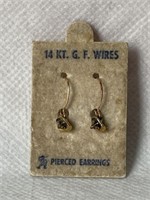 Vintage 14KGF Wired Earrings