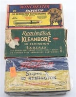 2 ½ boxes of Remington .30 automatic (approx.
