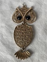 Vintage Sarah Coventry Owl Pendant