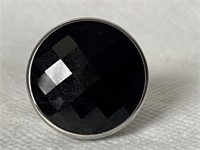 Black Gemstone Watch Ring