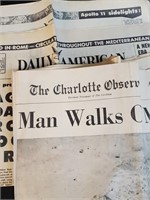 Original Newspapers about Moon Landing