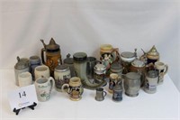 COLLECTION OF BEER STEINS AND MUGS