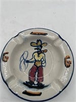 Ceramic cowboy ashtray