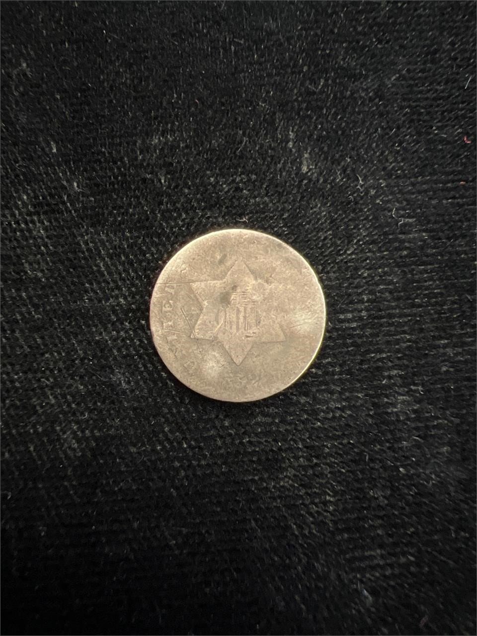 1850's Three Cent Silver Piece