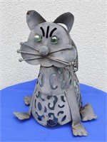 Metal Cat Garden Decor - 12" H