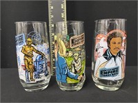 Group of 1980's Star Wars Advertising Glasses